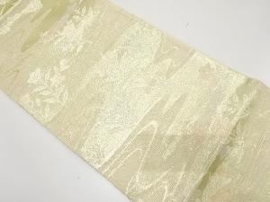 絽紗流水に花模様織出し袋帯